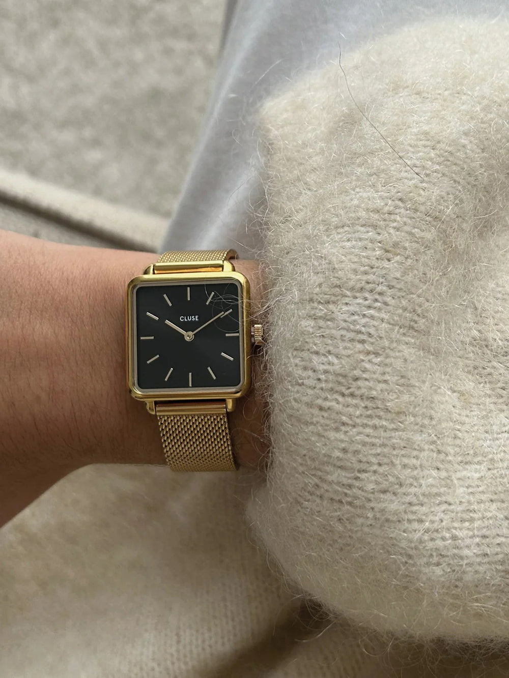 Cluse - La Tétragone Mesh Black Gold